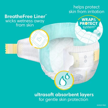 Pampers Swaddlers Diapers - Size 4, One Month Supply (150 Count), Ultra Soft Disposable Baby Diapers - Image 4